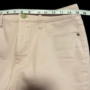 Talbots Women's Pant Perfect Crop High Waist Jeggings  S 6 Pale Pink Denim
